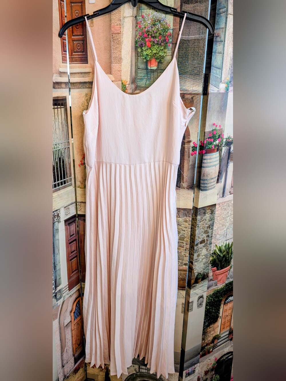 RACHEL Rachel Roy Blush Pink Pleated Midi Slip Dress NWOT